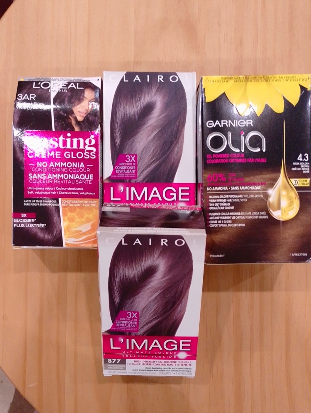 🆕 Set 4 Clairol L'Oreal Garnier Hair Colour Dye Lot Dark Brunette